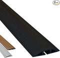 Electriduct D-2 Low Profile Rubber Duct Cord Cover Floor Cable Protector - 5 Feet - Black - Pack of 2 (Raw Rubber Material)