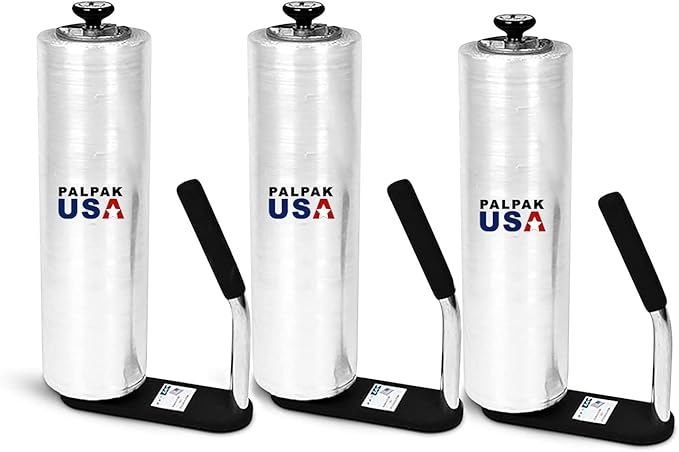 PalPak100 -The Leading Stretch Film Dispenser - Holds 12" to 18" Stretch Film - Light Weight Industrial Strength (3Pack))