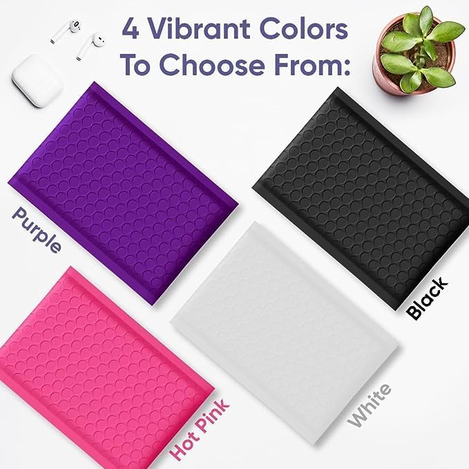Black 12.5x19.5 Inch Large Poly Bubble Mailers #6 | Self Seal Large Padded Envelopes | Air Cushioned Bubble Mailer | Usable Size 12.5x18 | Waterproof Lightweight Mailing Shipping Bags | 50 Pack Bulk