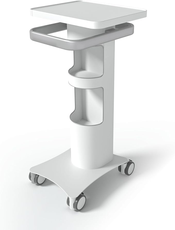 BEWISER Medical Trolley with Lockable Wheels-Ultrasound Imaging Scanner Vehicle Storage Cart,15.7 x 13 Inch Panel,Mobile Dental Cart for Clinics, Hospitals, Beauty Salon