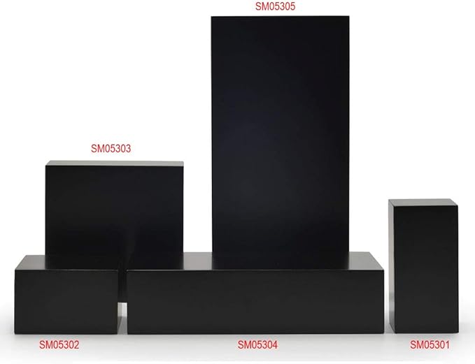 Oirlv Solid Wood Minimalism Style Jewelry Display Stand Showcase Jewelry Organizer Black Square Holder (SM05302)