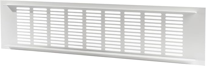 Vent Systems 15.75 x 3.94 (Outer Size) Air Supply Ventilation Grille - White Aluminum Rectangle Intake/Exhaust Door Vent Deflector - HVAC for Home Improvement Floor, Wall Duct Cover