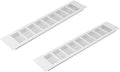 Vent Systems 15.75 x 3.15 Inch (Outer Size) - Pack of 2 - Rectangular Door Vent - White Aluminum Vent Cover, Toe Kick Vent Cover - HVAC for Home, Cabinet Vent - Intake/Exhaust Door Return Air Vent