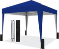 SANWAY 10x10 Pop up Canopy Tent, One-Button, Outdoor Instant Canopy Protable for Events, Camping, Parties, Vendor, Beach Tent - Blue