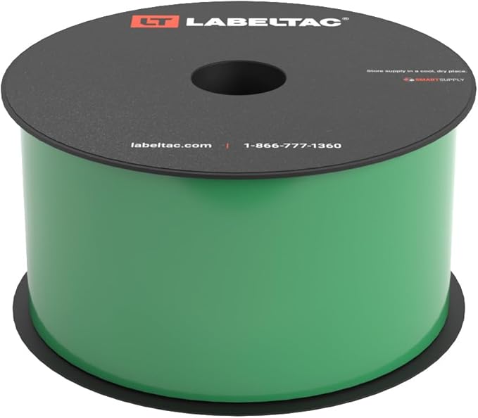 LabelTac 4 and Pro Model Indoor/Outdoor Rack Label Supply 2.5" x 150' Green