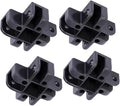 Pop-Up Canopy Center Connector 4-Way Black Plastic, Fits 34×34mm Square Tubes for Gazebo Tent and Awning Frames, Quick Screw-On Assembly, 4-Pack for Outdoor Camping Use(Down Four Forks)