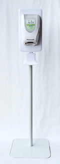 White Mobile Hand Sanitizer Stand