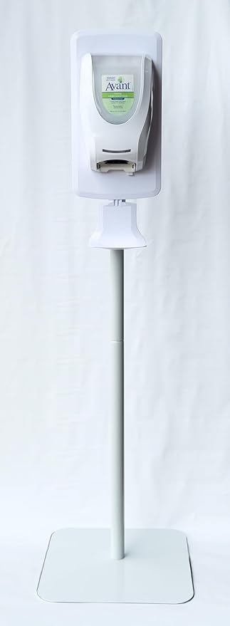White Mobile Hand Sanitizer Stand