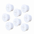 8 Pack Cable Cord Grommet 3/4 Inch Flexible Wire Rubber Grommets for Desk and Other Furniture Wall Hole Cover Cable Management Wire Organizer Cable Pass Through, White Color