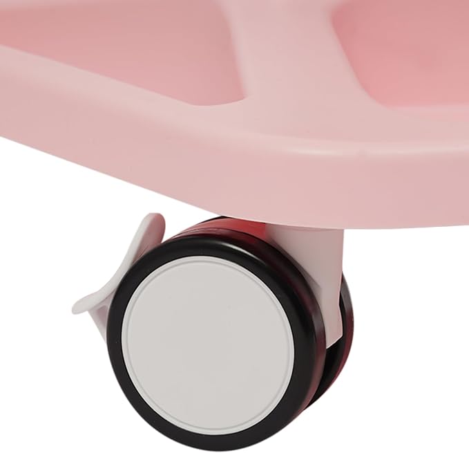 Pink Beauty Salon Trolley Cart with Silent Wheels,Mobile Aluminum and ABS Rolling Salon Cart Tattoo Table Work Station with Tray