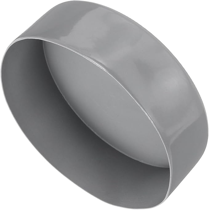 uxcell 4pcs Rubber End Caps 170mm ID Vinyl Round End Cap Cover Screw Thread Protectors Light Gray, 50mm Height