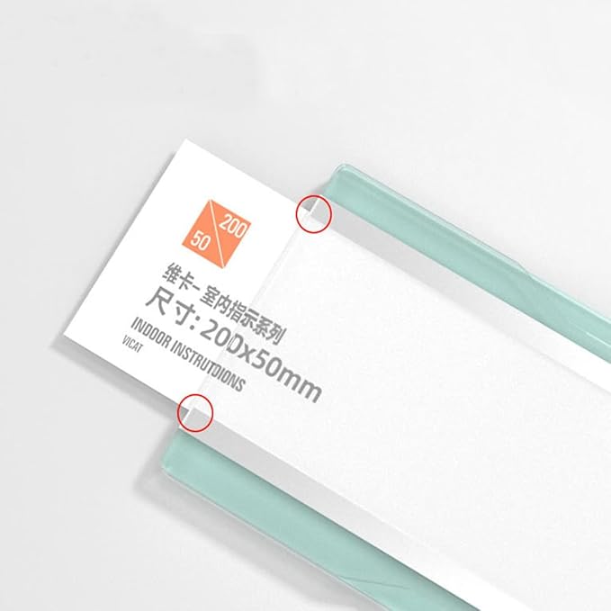 Wall Mount Acrylic Nameplate Holder Office Business Door Sign Holder with Adhesive Tape (7.87×1.97inches/20×5cm)