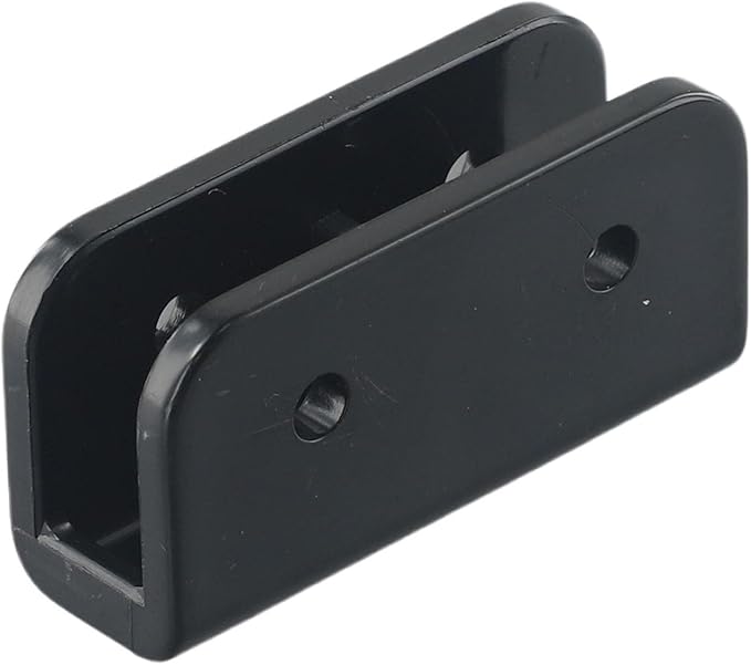 Replacement Connector for Pop-Up Gazebo, Rectangular Bracket Set Compatible with Tent Gazebo, 2-Way Fit, Black, Fits Glass Fiber Support Pole, 1/4 Pack(4Pieces)