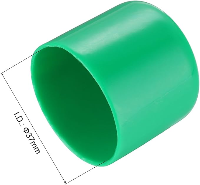 uxcell 20pcs Rubber End Caps 37mm(1 7/16") ID Vinyl PVC Round Tube Bolt Cap Cover Screw Thread Protectors Dark Green