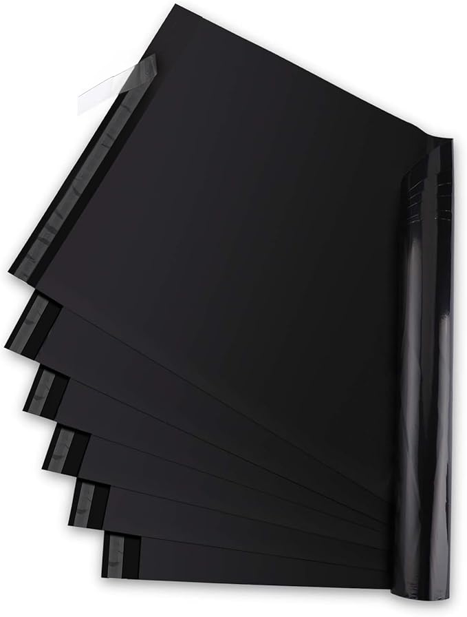 Metronic Black Poly Mailers 14.5x19 Large 500 Pack Self-Seal Shipping Bags, Packaging Envelopes for Small Business, Boutique, Clothing