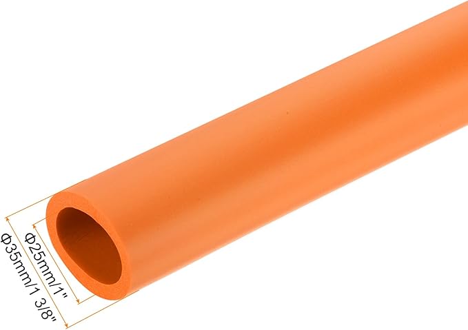 uxcell Foam Tubing for Handle Grip Support,28mm(1 1/8") ID 38mm(1 1/2") OD 0.3 Meter/1ft Length Orange