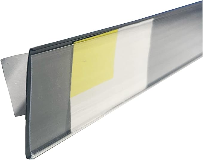 | Adhesive Back Price Tag Strip UPC Holder | 48" L | 50 Pack | Black