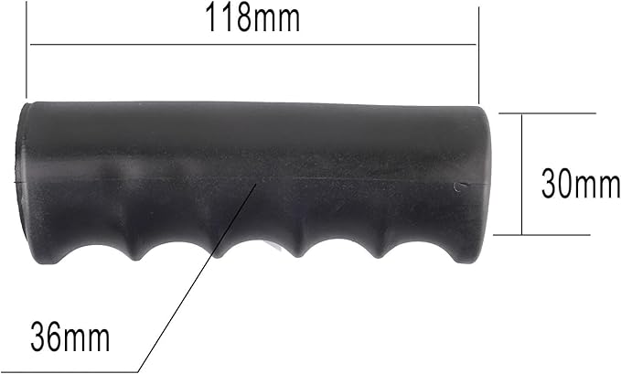 2Pcs Rubber Handle Cover Wheelbarrow Rubber Non-Slip Ergonomic Weatherproof Round Handle Grip Covers For Garden Carts(118 x 30mm)