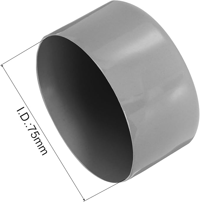 uxcell 10pcs Rubber End Caps 75mm ID Vinyl Round End Cap Cover Screw Thread Protector Light Gray