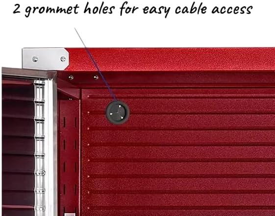 Heavy Duty Storage Solid Stainless Steel Cabinet with Lockable, Adjustable Shelf, Metal Garage Organizer (Red, 36" W x 18" D x 72" H)