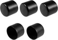 uxcell 5pcs Rubber End Caps 32mm ID Vinyl Round Tube Bolt Cap Cover Screw Thread Protectors Black