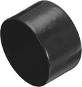 uxcell 4pcs Rubber End Caps 100mm ID Vinyl Round End Cap Cover Screw Thread Protectors Black, 50mm Height