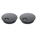 2 Pack Desk Grommet 2-1/8 Inch 53mm, Zinc Alloy Computer Desk Wire Hole Cover, Office Desktop Cord Cable Hole Metal Ring, Black