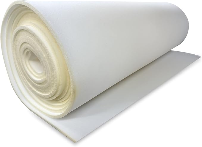 AK TRADING CO. 3/4” Thick Open Cell Upholstery Foam Padding – 56” Wide – by The Yard – Soft, High-Quality Upholstery, Crafts & DIY Projects Foam