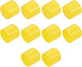 uxcell 10pcs Rubber End Caps 32mm(1 1/4") ID Vinyl Round End Cap Cover Screw Thread Protectors Yellow