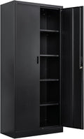 Storage Cabinet, 72 Inch Tall Metal Storage Cabinet with Doors and Shelves,Heavy Duty Metal Cabinet, Pantry Cabinets for Kitchen Storage, Garage Cabinet for Living, Dining Room