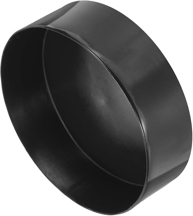 uxcell 4pcs Rubber End Caps 180mm(7 1/16 Inch) ID x 80mm(3 1/8 Inch) H Vinyl Round End Cap Cover Screw Thread Protectors Black