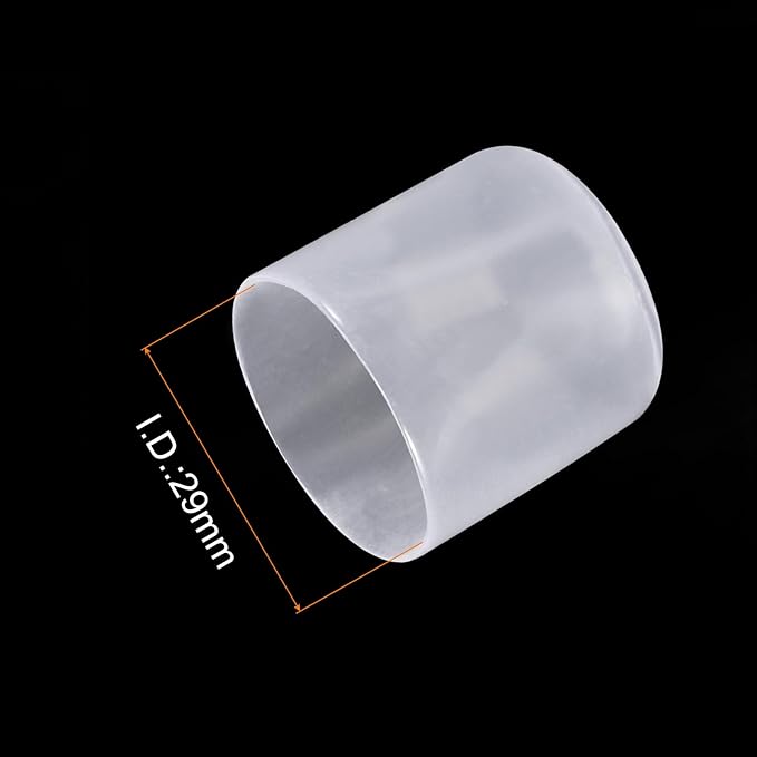 uxcell 10pcs Rubber End Caps 29mm(1.1") ID Vinyl Round End Cap Cover Screw Thread Protectors Clear
