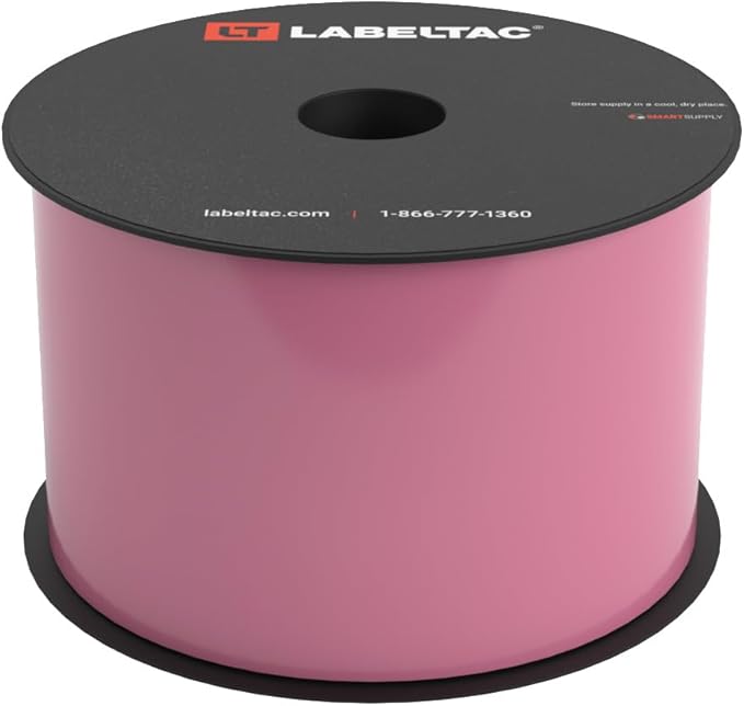 LabelTac 4 and Pro Model Indoor/Outdoor Rack Label Supply 3" x 150' Pink