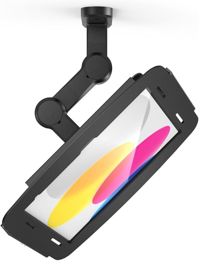 Compulocks iPad 10th-11th (A16) Gen Space Enclosure Swing Wall Mount Black iPad Wall Holder Versatile Display, Ideal for Office, Retail, and Commercial Use