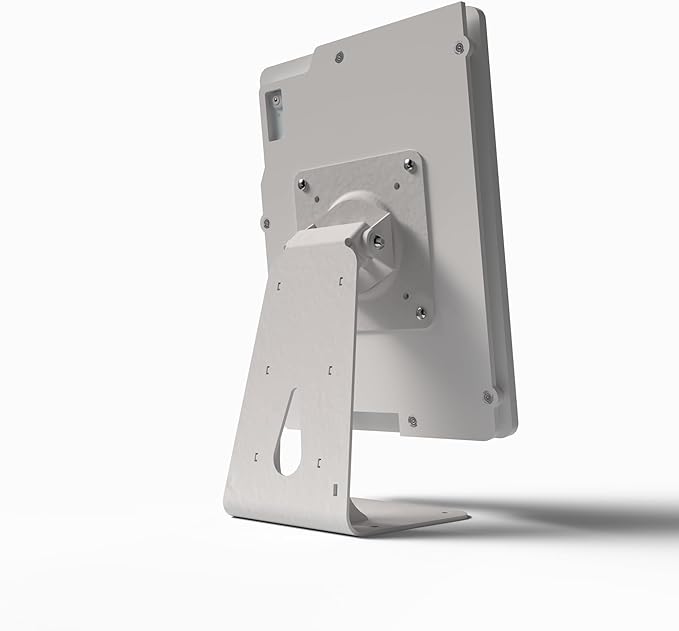 TABcare Anti-Theft Acrylic Case with 360 Rotate 180 Swivel Metal Desktop Stand & 90-Degree USB C Cable for Samsung Galaxy TAB Tablet (White, TAB A8 10.5)