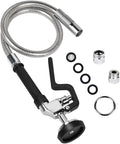 Pre Rinse Hose with Sprayer Valve, 38 Inch Commercial Dish Spray Hose with Spray Head for Commercial Restaurant Kitchen Faucet -Black