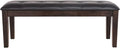 Signature Design by Ashley Haddigan Traditional Upholstered Dining Room Bench, Dark Brown