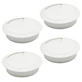 Desk Grommet 2-3/8" (60 mm), Desk Cord Hole Cover, Cable Grommet ABS Plastic, Desk Hole Grommet for Office and Home Table Cable, Detachable Adjustable Cable Cord Organizer (White 4 Pcs)