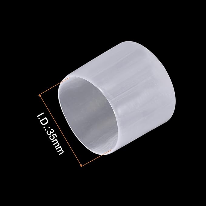 uxcell 10pcs Rubber End Caps 35mm(1.4") ID Vinyl Round End Cap Cover Screw Thread Protectors Clear