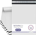 White Extra Large Poly Mailers 24x24 Inch | Strong Adhesive Self-Seal Mailer Bag | Tear Tamper Water Resistant Shipping Envelopes, Thick Strong polymailer Bags XL Clothing Shipping Bags | 200 Pcs Bulk