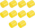 uxcell 10pcs Rubber End Caps 29mm(1 1/8") ID Vinyl Round End Cap Cover Screw Thread Protectors Yellow