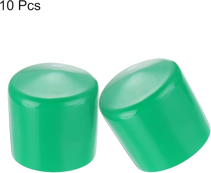 uxcell 10pcs Rubber End Caps 47mm(1 7/8") ID Vinyl Round End Cap Cover Screw Thread Protectors Dark Green