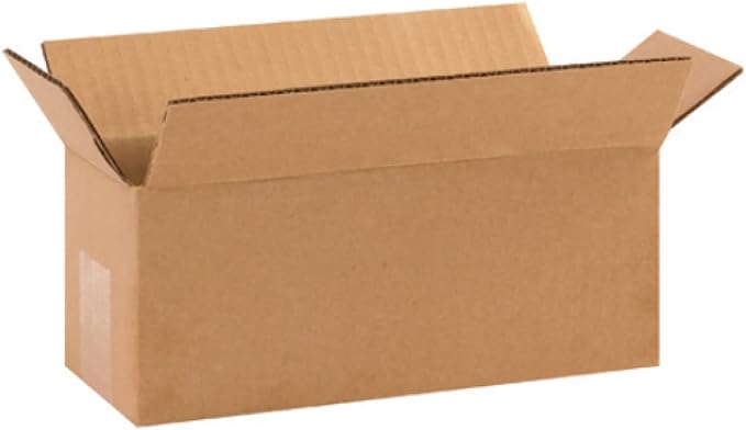 Secure Seal - 10x4x4 Pack of 50 Corrugated Cardboard Packing Shipping Mailing Moving Carton Boxes