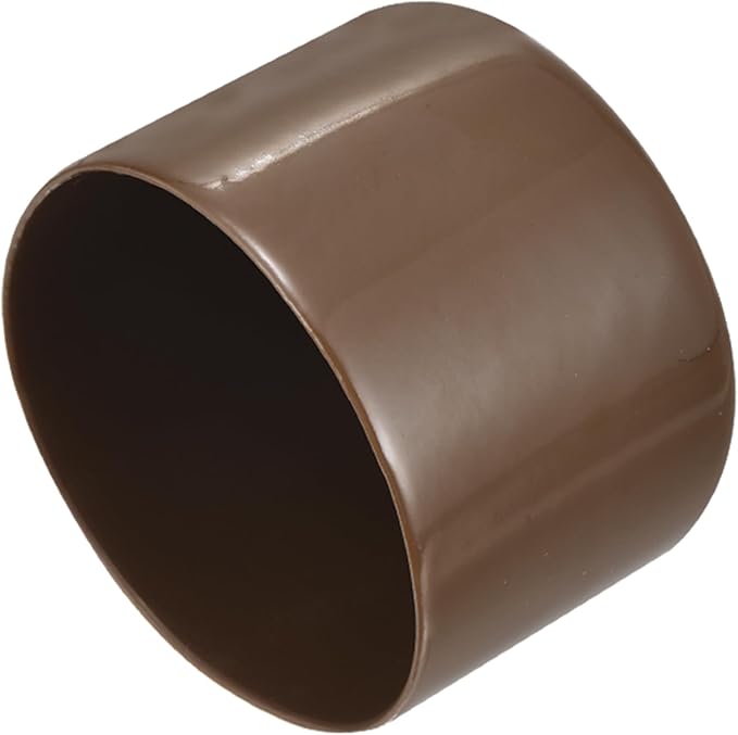 uxcell 4pcs Rubber End Caps 56mm(2 3/16") ID Vinyl Round Tube Bolt Cap Cover Screw Thread Protectors Brown, 40mm Height