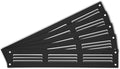 Repa Market 5-Pack 12x2 Inch Air Vent Cover/Black Galvanized Steel Louvered Grill Cover with Mesh Screen/Wall or Ceiling Vent/Durable Flush Mount HVAC Register for Indoor and Outdoor Ventilation