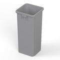 23 Gallon Gray Square Commercial Trash | Garbage Can - Outdoor, Office, Restaurant, School, Kitchen