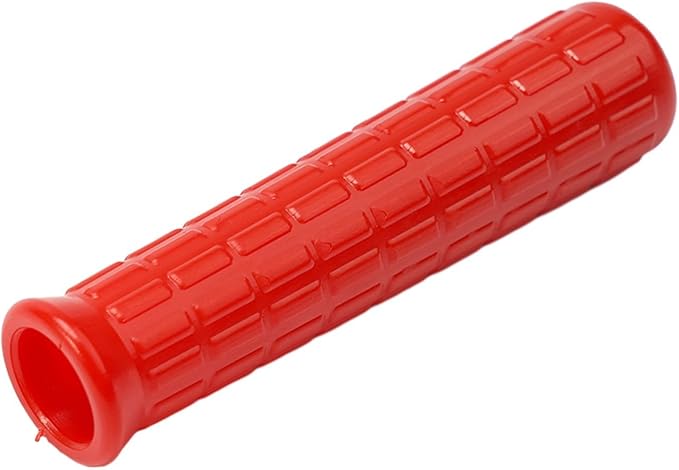 2Pcs Wheelbarrow Rubber Handles Replacement, Anti-slip Handle Grip Covers Weatherproof Handles Non-Slip Round Tubes for Garden Carts(114x19mm Red)