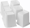 Bed Risers 1 inch, 2 inch, 3 inch, 4 inch, 6 inch, 8 inch Heavy Duty, Oversized Furniture Riser for Couch Sofa Table Chair Leg Frame Dorm, Support up to 6000 Lbs (White 6 Pack, 6 inch)