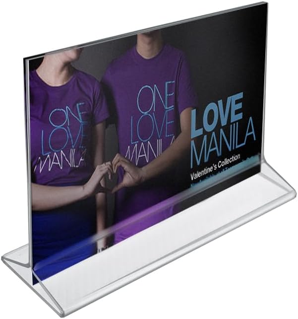 Azar 142712 11-Inch Width by 8.5-Inch Height Horizontal Top Load Acrylic Sign Holder, 10-Pack