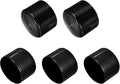 uxcell 5pcs Rubber End Caps 2 1/4"(58mm) ID Vinyl PVC Round Tube Bolt Cap Cover Screw Thread Protectors Black
